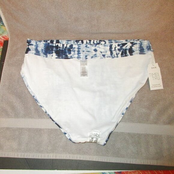 NWT Time and Tru TIE DYE Swim Size 2X BOTTOM Foldover HIGH WAIST Stretch 20W 22W - Picture 5 of 7